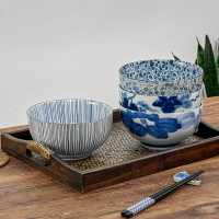 美濃燒日式釉下彩陶瓷和風餐具泡面碗拉面碗家用創意日本進口