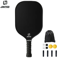 JIKEGO Carbon Fiber Pickleball Paddle Set 16mm Racquet Pickle Ball Racket Professional Lead Tape Cover