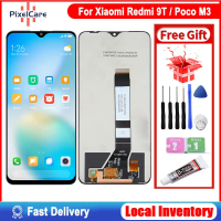Applicable to Pixelcare LCD With Frame For Xiaomi Redmi 9T /Xiaomi Poco M3/Redmi 9A/9C/10A LCD Displ