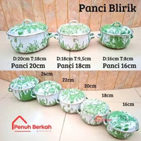 [Ecer] Panci Blirik Enamel / Panci Enamel Blirik Tutup / Panci Sayur Jadul 22cm