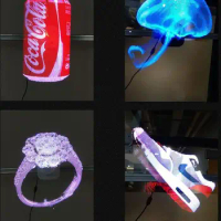 Hot Popular advertising Equipment Hologram 3D Led Fan Display In Air, 42cm 3D Hologram Projection Fan