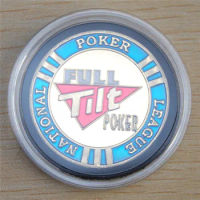 Free Shipping,Poker Card Guard Protector - Full Tilt Poker - Casino Chip Gold Coin Token