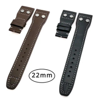 Watch Accessories for IWC Pilot Series with 22mm Nails High-end High-quality Cowhide Leather Watch Strap Genuine Leather