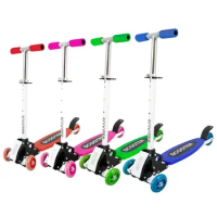 Selfree Foldable Kick Scooter Adjustable Kids Pedal Scooter Suitable For Boys And Girls Aged 2-8 Three Wheel One-Legged Scooters