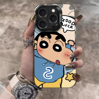 เคส iPhone, เคส Shin-Chan, วัสดุซิลิโคน, กันกระแทก, เคสป้องกัน, สไตล์วินเทจ, เข้ากันได้กับ iPhone 16