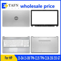 New For HP 15-DA 15-DB TPN-C135 TPN-C136 250 255 G7 Laptop LCD Back Cover Front Bezel Upper Palmrest Bottom Case Keyboard Hinges