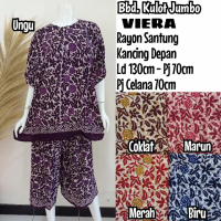 Baju Tidur Piyama Pendek Wanita Bigsize Setelan Kulot Babydoll Batik Super Jumbo