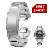Suitable For Casio Watch G-SHOCK Steel Heart GST-B400 Series Solid Stainless Fine Steel Watchband Watch Band Belt Male Strap