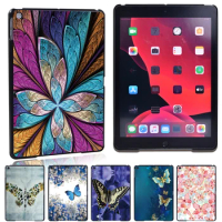 Butterfly Tablet Cover Case for Apple ipad 8 2020 8th Generation Ultra Thin Hard Tablet Case+free stylus