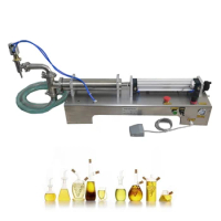 Fast Pneumatic Milk Mineral Water Filling Machine Single Head Liquid Filling Machine Pedal Type Quantitative Filling Machine