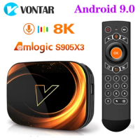 2024 VONTAR X3 Amlogic S905X3 Android Smart TV BOX 4GB RAM 128GB ROM 8K Android 9.0 TVBOX 2.4G 5G Wifi 4K Set Top Box 64GB 32GB
