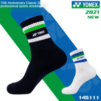 Original 3 Pairs Yonex Badminton Socks Sport LONG Sock Men's Women's Towel Bottom Socks
