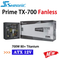 80 PLUS Titanium Power Supply Intel ATX 12 V Multi-GPU Setup Seasonic PRIME FANLESS TX-700 Supply GAMING SATA 12V Computer NEW