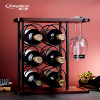 紅酒架 酒瓶架子 歐式實木紅酒架 擺件簡約葡萄酒瓶架 子酒櫃裝飾品擺件酒瓶架 家用