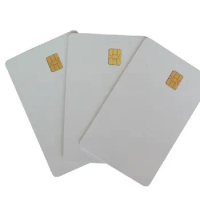 White PVC Card SLE 4442 chip Contact Cmart Card