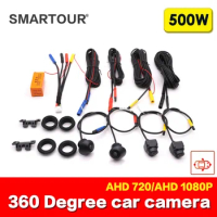 500W Panoramic Surround View Right+Left+Front+Rear View Camer AHD 1080P Universal All Cars 360 Camera Suitable For Android car
