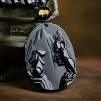 黑曜石項鍊屬龍吊墜-羊兔賜瑞兔子山羊男女飾品8款74cf11【獨家進口】【米蘭精品】