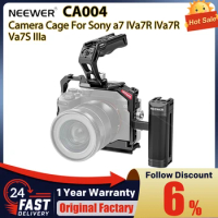 NEEWER CA004 Camera Cage For Sony a7 IV/a7R IV/a7R V/a7S III/a1 with The CA007 Top Handle secures via a 3/8" ARRI Locating thumb