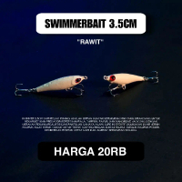 Swimmer Rawit 3.5cm Relax Fishing Lure Putih Bening untuk Predator Air Tawar & Asin 3 Gram