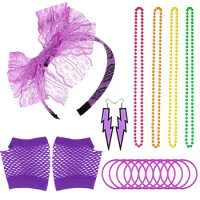 80s Costume Accessories,Fancy Dress Accessories for Women for Halloween 80s Retro Night Out Party