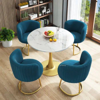 Modern Home Kitchen Furniture Marble Dining Table Set Nordic Dining Room 4 Chairs Light Luxury Kitchen Set Dining Chairs