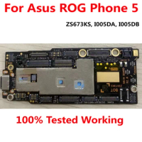 100% Tested Working Mainboard Motherboard For Asus ROG Phone 5 ROG5 Circuits Card Fee Flex Cable Phone Plate Original LTPro