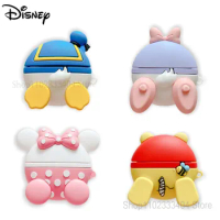 Disney Mickey Minnie Donald Duck Daisy Winnie Earphones Case for Apple AirPods 2 1 Pro Headphones Protective Cover with Hook