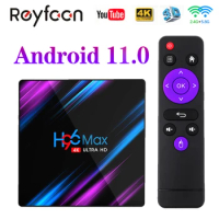 New H96 MAX Android 11 TV BOX Rockchip RK3318 4G 64GB 1080P 4K 5G Dual Wifi Smart TVBOX Google Player Store Youtube H96MAX Media