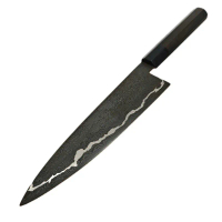 dao gyuto damascus cacbon liên kết nickel lõi thép damascus cacbon .số 12