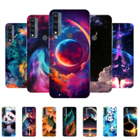 For TCL 4X 5G 20A 5G Case Cover TCL 4 X 5G Case Lovely Panda Wolf Soft Silicone Back Cover for TCL 4X 5G T609M 20A 5G Phone Case