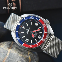 PARNSRPE Diver Men's Automatic mechanical watch Watch black Dial Sapphire Glass Japan NH35 Movement