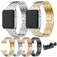 Stainless Steel Bands For Apple Watch Series 9 8 7 6 SE 5 4 3 Ultra2 1 band49 38 42 40 44 41 45mm Bracelet Loop For Iwatch Wrist