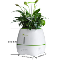 Indoor Home Smart LED Grow Lights Garden Planter with air purifier Herb Self Watering Flower Pots Plant Hydroponic Systems
