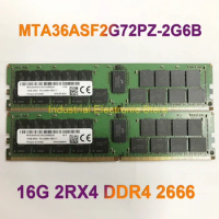 1Pcs For MT RAM 16GB 16G 2RX4 DDR4 2666 PC4-2666V-RB2 Server Memory MTA36ASF2G72PZ-2G6B