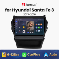Junsun V1 AI Voice Wireless CarPlay Android Auto Radio for Hyundai Santa Fe 3 2013-2016 4G Car Multimedia GPS 2din autoradio