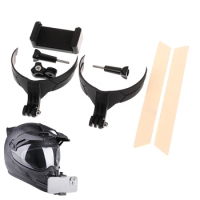 1Set Motorcycle Helmet Chin Stand Mount Holder for GoPro Action Camera Mount Cycling Mobile Phone Shooting Equipment Accessories
