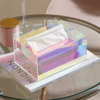 創意輕奢風亞克力紙巾盒家用客廳茶幾辦公桌高級感餐巾抽紙收納盒