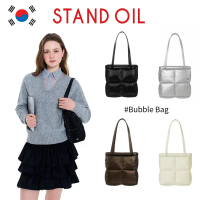 เก็บเงินปลายทาง.  Ready for Shipping.  Stand Oil Bubble Bag Shoulder Bag Puffy Bag Soft Bag 4 Colors