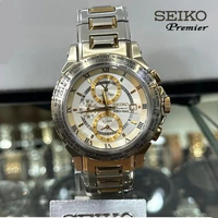 SEIKO Premier SPL010 SPL010P1 GMT World Time Alarm Original Garansi Resmi Seiko