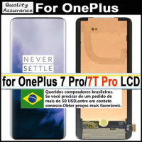 100% Original 6.67" AMOLED Display For OnePlus 7 Pro LCD Touch Screen Assembly For OnePlus 7T Pro LCD Display Repair Parts