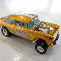 hot wheels factory unrivet 55 Chevy bel air gasser legend tours