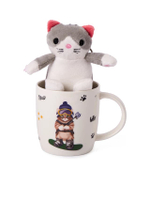 ชุดแก้วมัค Newbone 400 มล. พร้อมพวงกุญแจตุ๊กตา Kitty หลากสี