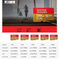 SanDisk Extreme micro SD Card 64GB 128GB 256GB 512GB 1TB A2 U3 4K Video Memory Car for Mobile Gaming Instar360 Camera GoPro DJI