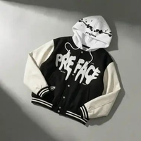 Jaket Varsity Hoodie - Preface Premium Unisex Anak Dan Dewasa Streetwear Oversize Tebal & Nyaman Dew