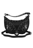 Versace Versace Calf Leather Small Hobo Shoulder Bag with Medusa Head Logo