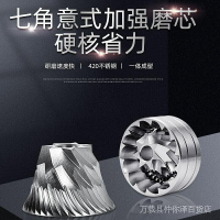 （咖啡用品與配件）七星刀磨芯磨盤 磨豆機420不鏽鋼材質 手搖咖啡機專用配件錐刀7角 BCMH