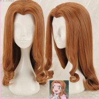 Anime Digimon Adventure TACHIKAWA MIMI Cosplay hairwear Long Medium Brown Wave