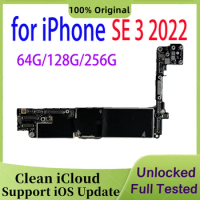 iCloud Unlocked Logic Board for iPhone SE 2022 Motherboard Original Mainboard Support Update Authentic Plate for Apple SE 3 2022