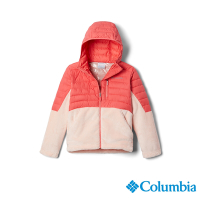 Columbia哥倫比亞 童款-Powder Lite Omni-Heat保暖連帽外套-橘紅 USG26310AH