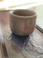 日本 真正柴燒 備前燒 名家松山作 陶品茗杯